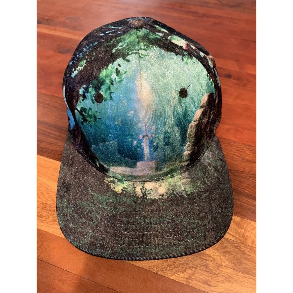 RARE Legend of Zelda Baseball Cap Hat, Soft Velour, Wrap Around Graphics, Snap